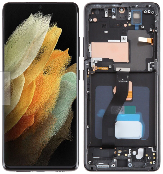 PANTALLA COMPLETA S S21 ULTRA 5G (SM-G998) CON MARCO OLED NEGRO
