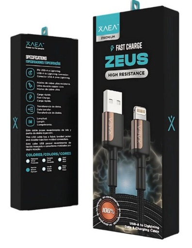 [CABX0810441] CABLE USB LIGHTNING MODX-104C - ZEUS - XAEA - MARRON