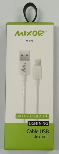 [CABEM0807301] CABLE DE CARGA MODM-073 CABLE LIGHTNING - MIXOR - BLANCO